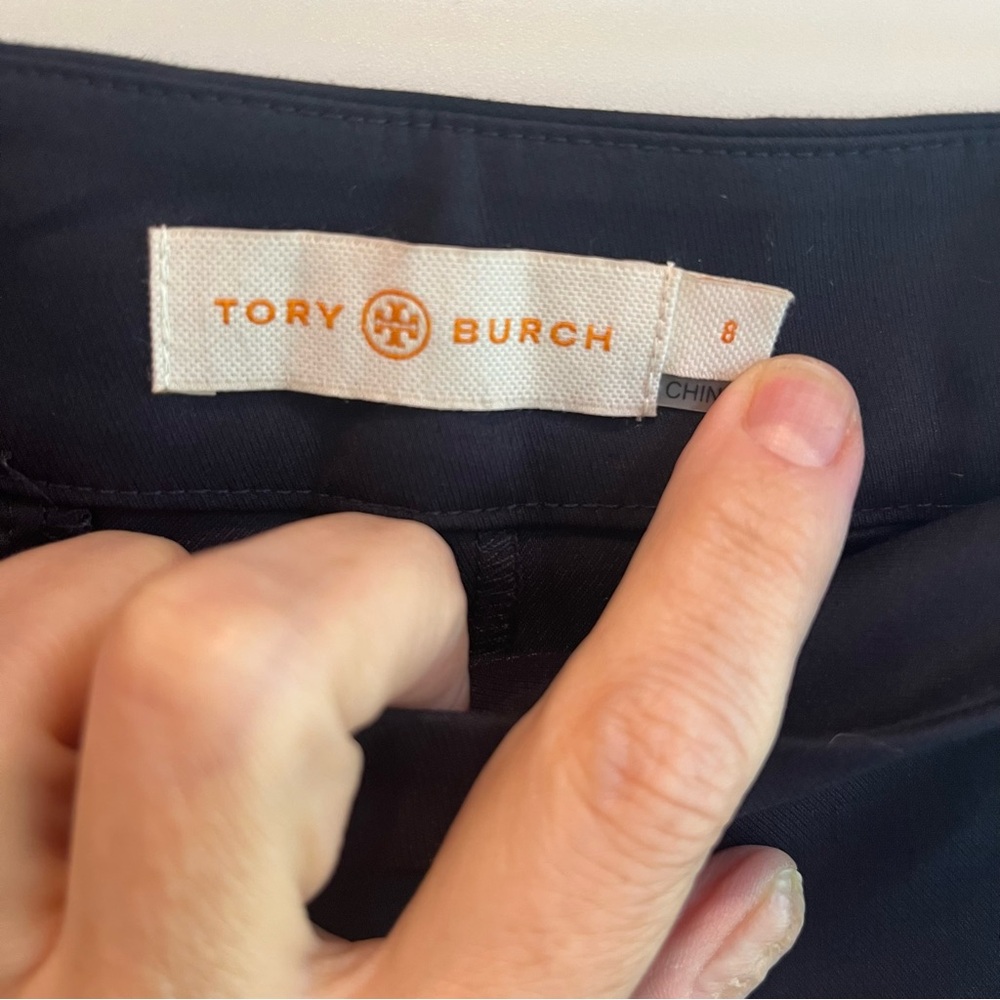 Tory Burch EUC Callie Skinny Ankle Pants Classic Navy Size 8 - Picture 4 of 13